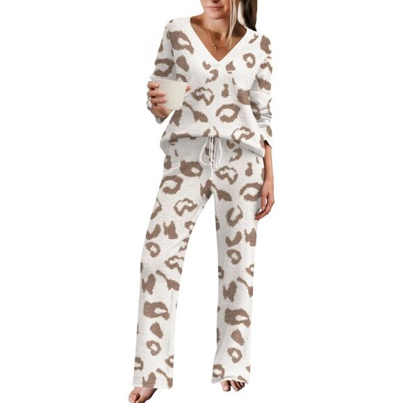 Other - Womens Fuzzy Fleece Pajama Sets Two-Piece Lounge Sleepwear Small to XXL